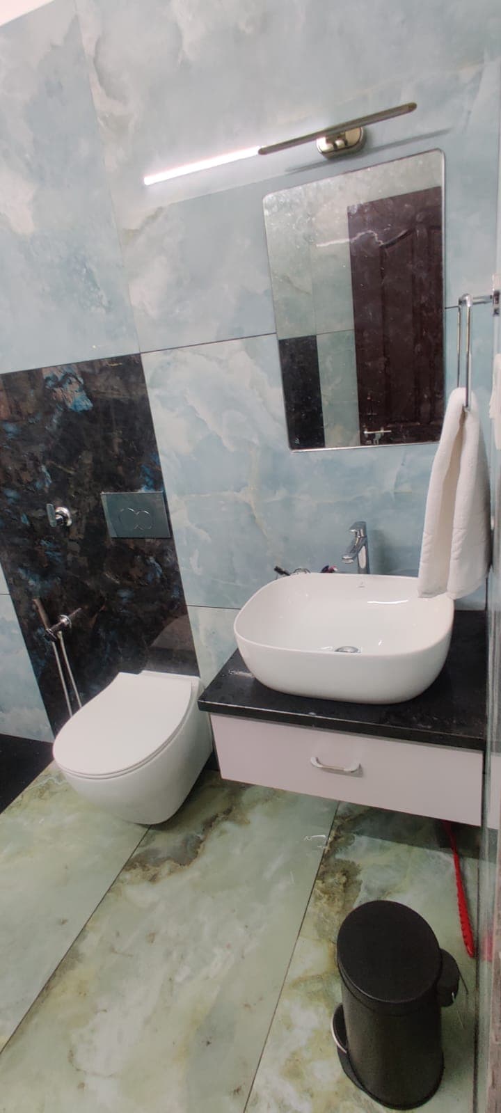 Blue onyx bathroom