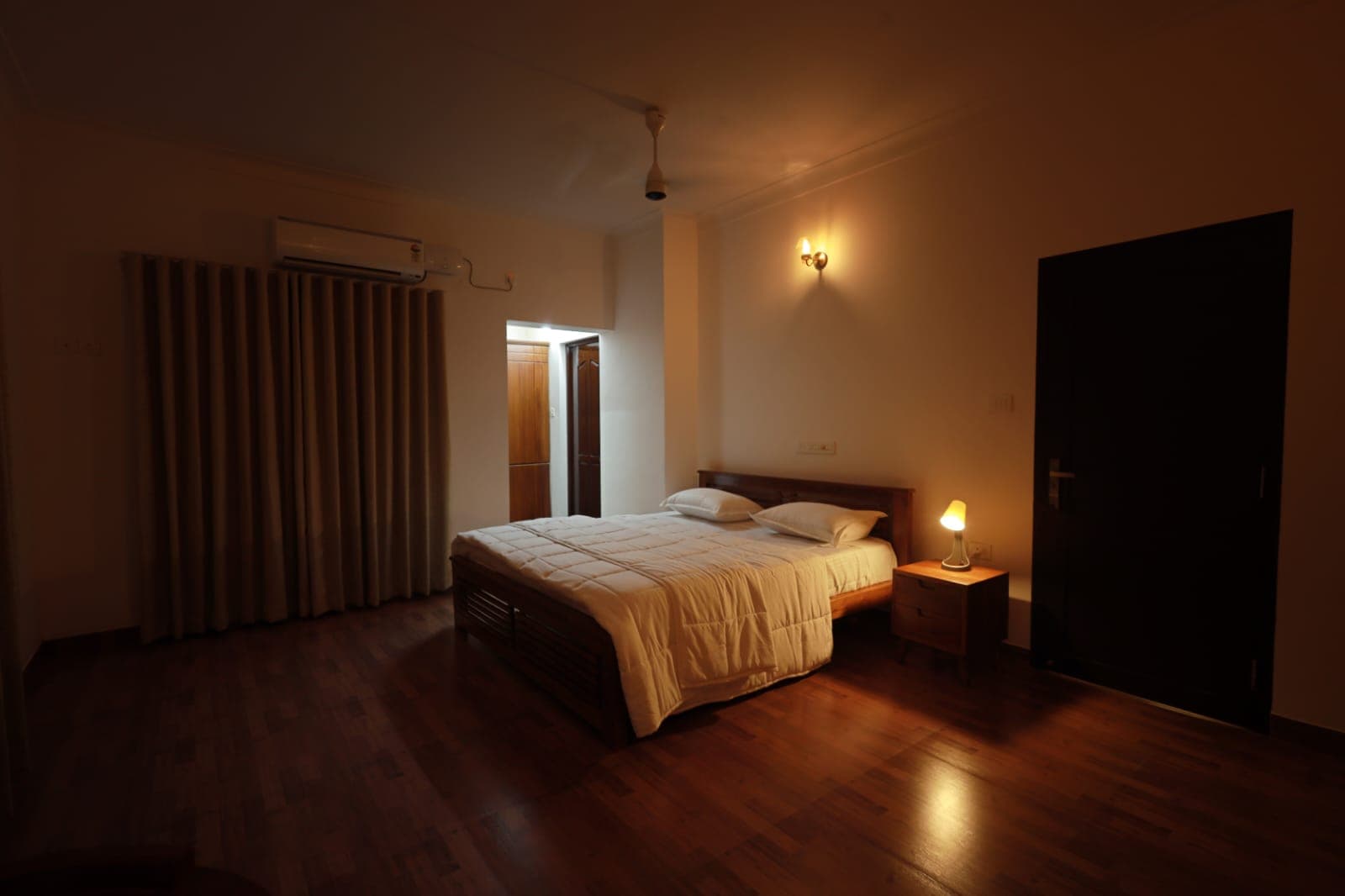 Bedroom in low evening light